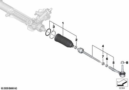 Kit de reparación de fuelle para BMW F07, F10, F11, F06, F12, F13, F01N, F02N (OEM 32106785993). Original BMW