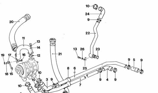 O-Ring (O-Ring) OEM 11421304611 für BMW E28, E30, E34, E36, E39, E46, E87, Z3, Z4. Original BMW.