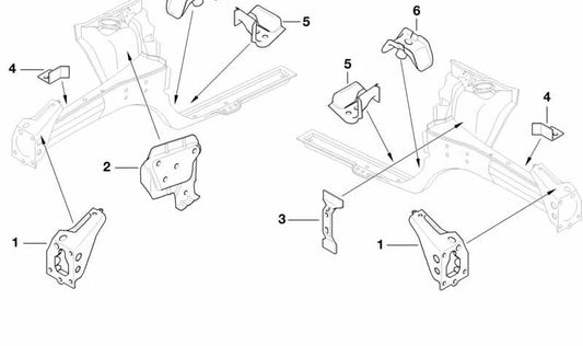 Pieza de unión para pasarruedas/entrada izquierda OEM 41137035317 para MINI R50, R53, Cabrio R52. Original MINI.