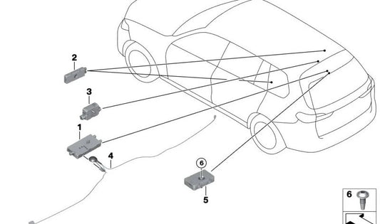 Sperrkreis (locking ring) OEM 65206832256 for BMW F40, F44, G42, G87, G20, G21, G28, G80, G81, G22, G26, G82, F92, F93, G15, G16, G02, F98, G05, F95, F95, G06, F96, F96, F96, F96, F96 G07. Original BMW.