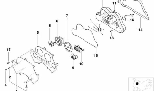 Pulsante di recupero OEM 62112305864 per motociclette BMW K1200 GT, K1200 RS, K1200 LT, R1100 S, R1150 R. BMW MOTORAD BMW originale.
