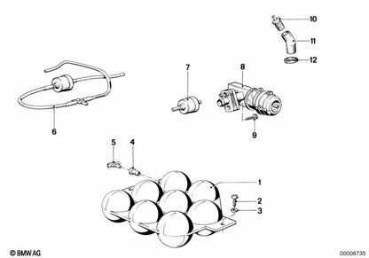 Goma para BMW E23 (OEM 64111361873). Original BMW.