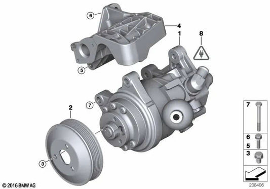 Tandem pump for BMW E70, E70N (OEM 32416787349). Genuine BMW.