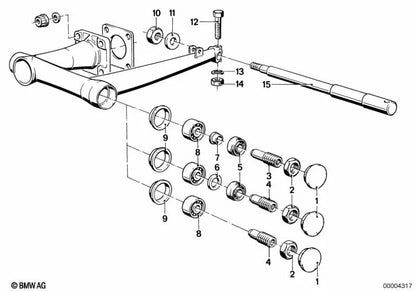 Unterstützen Sie Pivot für mehrere BMW -Modelle/-serien (OEM 33171230301). Original BMW.