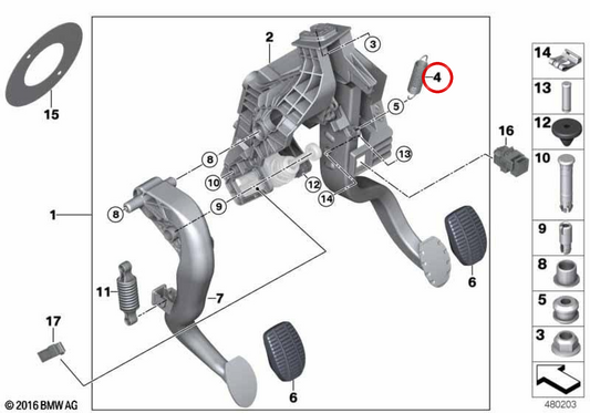 OEM tension spring 35006860668 for MINI F56, F55, Clubman F54, Cabrio F57, Countryman F60 and BMW 1 Series F40, 2 Series F45, X1 F48, X2 F39... and more. Original BMW and MINI.