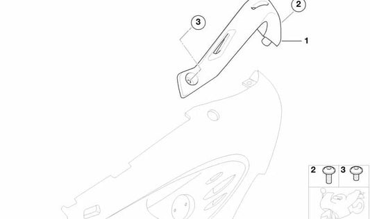 Tornillo de cabeza cilíndrica M6X25 OEM 46637670228 para BMW Motorrad F650CS (K14). Original BMW Motorrad.