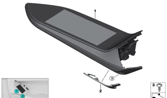 Modulo di controllo della copertura destra per la serie BMW 7 G70 (OEM 61315A2B3A0). BMW originale