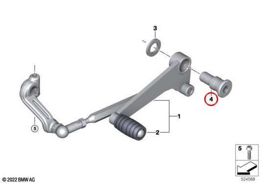 Parafuso de rolamento OEM 35215A63C25 para BMW Motorrad G 310 RR (K01). Originais BMW Motorrad.