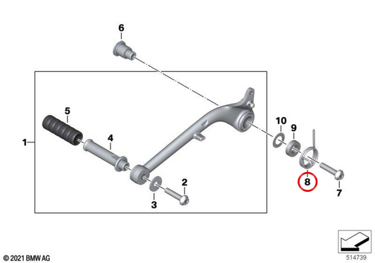 OEM Torsion Spring 35219444609 for BMW Motorrad R 18, R 18 Classic, R 18 B, R 18 Transcontinental. Original BMW Motorrad.
