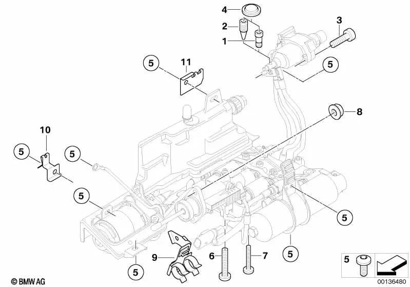 Clip de fijación OEM 23017507084 para BMW E46, E60, E61, E63, E64, Z4 E85… y más. Original BMW.