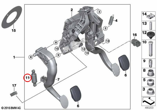 Pressione OEM 35306860671 per mini F20, F40, F44, F45, F46, F48, F39, F55, F56, F57, F54, F60. Compatibile con tutti i modelli indicati. Mini pezzo originale.