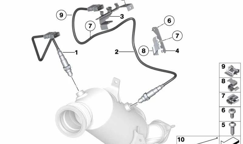 Soporte para BMW E82, E88, F20, F21, F22, F23, E90, E91, E92, F30, F31, F34, F32, F33, F36, F07, F10, F11, F18, F06, F12, F13, F01N, E84, F25, F26, E70, F15, E71, F16 (OEM 11787594000). Original BMW