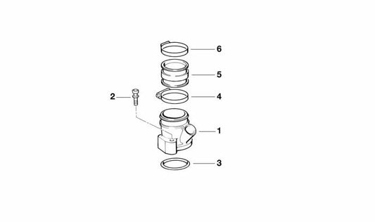 Bocal de admissão OEM 11611464812 para BMW Motorrad R 3/20 (2000). Substituição original do BMW Motorrad.