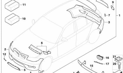 Tapa para gancho de remolque imprimada OEM 51117056922 para BMW E81, E87, E88, E82, E85, E86. Compatible con versiones diésel y gasolina. Original BMW.