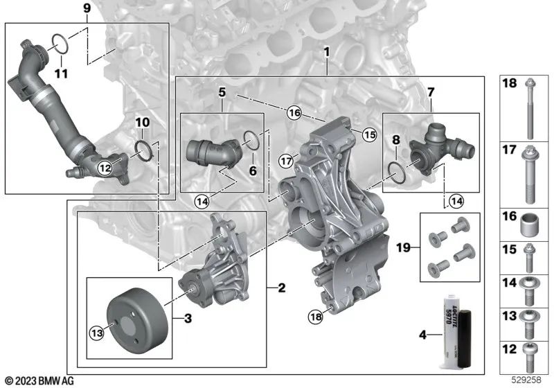 Round Head Screw for BMW 1 Series F20N, F21N, F52 2 Series F22, F23, F45, F46 3 Series F30, F31, F34, F35N 4 Series F32, F33, F36 5 Series G60 X1 Series F48, F49 X2 Series F39 X5 Series F15 X6 Series F16, G06N (OEM 12319 908220). Genuine BMW.
