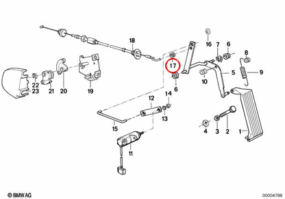 Sfilate di gomma per BMW E30, E36, E28, E34, E39, E24, E23, E32, E38, E31 (OEM 35411152331). BMW originale