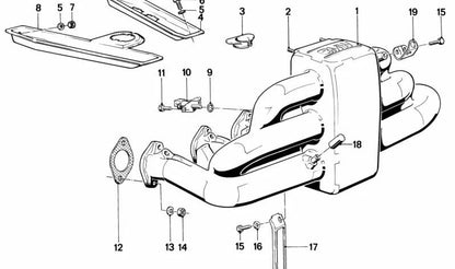 Brazo de soporte admisión OEM 11611278069 para BMW E28, E24, E23. Original BMW.