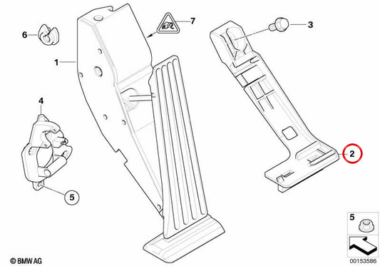Modulo pedale acceleratore dell'adattatore per la serie BMW 3 E46 (OEM 35426772704). BMW originale