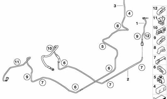 Tubería del aire de barrido OEM 16126766130 para MINI R50, R52, R53 con motor W10/W11. Original MINI.