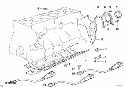 Sensor de detonación para BMW Serie 3 E36, Serie 5 E34 (OEM 12141738667). Original BMW.