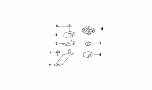 Clamping plate for BMW E36, E46, E34 (OEM 13531247440). Original BMW