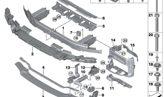 Supporto inferiore dell'ammortizzatore OEM 51118070693 per BMW F90 (M5). BMW originale.