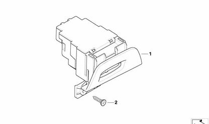 Inserto para llave a distancia para BMW E84 (OEM 66129194399). Original BMW.