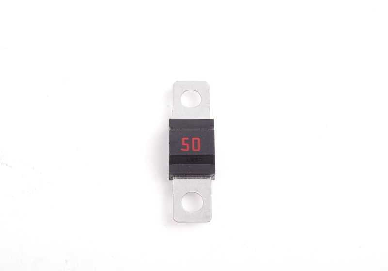 50A fuse for BMW series 1 E81, E82, E87, E88, F20, F21, F52 Series 3 E46, E90, E91, E92, E93, F30, F31, F34, F35 Series 4 F32 Series 5 E39, E60, E61, F11, F11 Series 6 E63, E64, F13, F13, F13, F13 E65 Serie 8 E31 X1 E84 X3 E83 X5 E53, E70 X6 E71 Z4 E85,