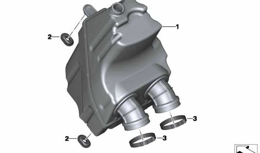 Silenciador de admisión OEM 13718534914 para motos BMW C 600 Sport, C 650 GT. Original BMW Motorrad.