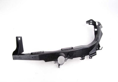 Soporte izquierdo para faro delantero OEM 51647138401 para BMW E90, E91. Original BMW.