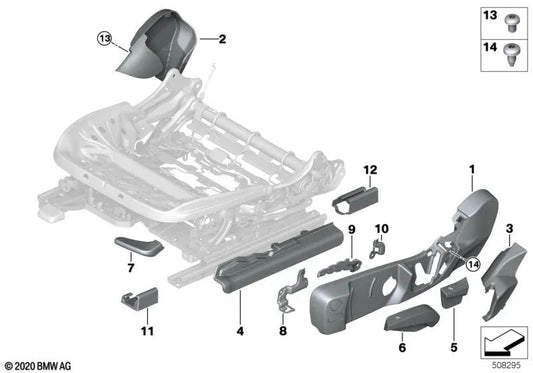 Right outer seat cushion for BMW G42, G87, G22 (OEM 52209475880). Original BMW.