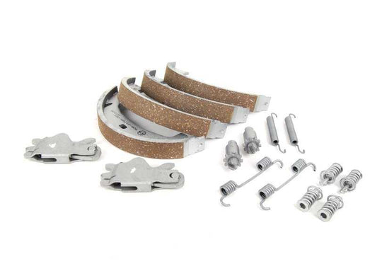 Kit di servizio Set di scarpe frenetiche Riparazione per BMW E81, E82, E87, E88, E46, E90, E91, E92, E93, F30, F31, F32 (OEM 34212213310). BMW originale.
