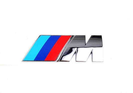 Emblem "M" adhesive OEM 51148041425 for BMW Z4 E85 and E86 m (models 3.2 BT91, BT92, BT93, DU91, DU92, DU93). Original BMW piece.