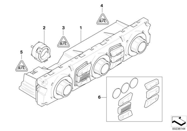 Unidade de controle de ar condicionado alto para BMW 6 E63N Series, E64N (OEM 64119248711). BMW original
