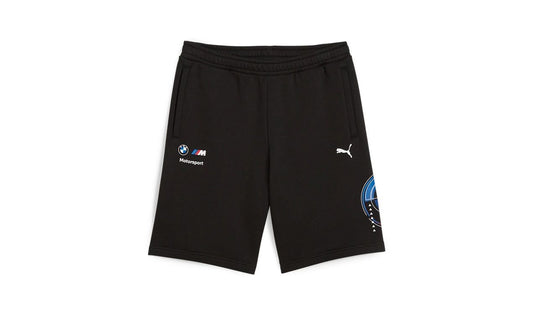 Shorts BMW M Motorsport Autografik Größe xxl. Offizielle Kleidung mit BMW- und PUMA -Logos, Grafikdesign am linken Bein, elastischer Taille und Seitentaschen. Original BMW.