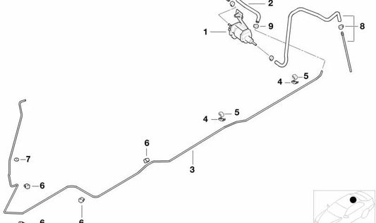 Tubo de admisión OEM 64128370073 para BMW E46. Original BMW.