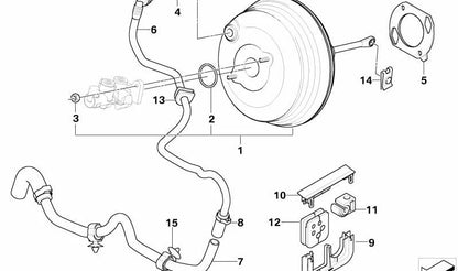 Tubo de vacío OEM 11667629613 para BMW E53. Original BMW.