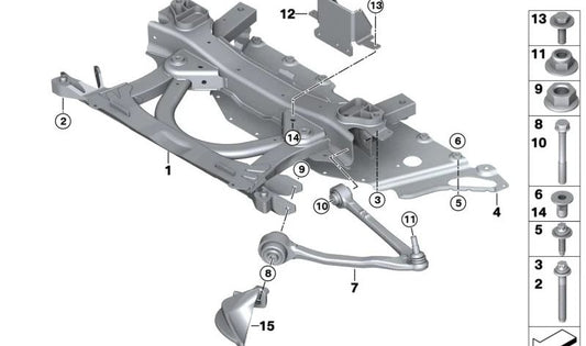 Right shock lever OEM 31106864662 for BMW I3 (I01). Original BMW.