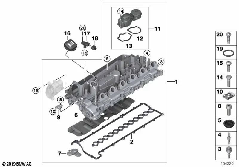 Lüftungseinheit für BMW E90, E91, E92, E93 Serie 3, E60, E61 Serie 5, E65, E66 Serie 7, E83 X3, E70 X5, E71 X6 (OEM 11127794597). Original BMW.