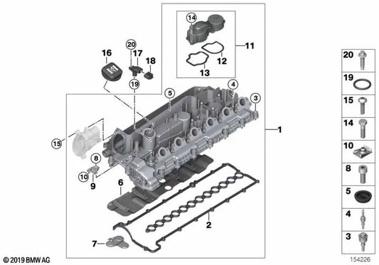 Lüftungseinheit für BMW E90, E91, E92, E93 Serie 3, E60, E61 Serie 5, E65, E66 Serie 7, E83 X3, E70 X5, E71 X6 (OEM 11127794597). Original BMW.
