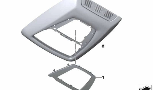 Embellecedor consola del techo (color savannabeige) OEM 61319224355 para BMW X3 F25 y X4 F26. Original BMW.