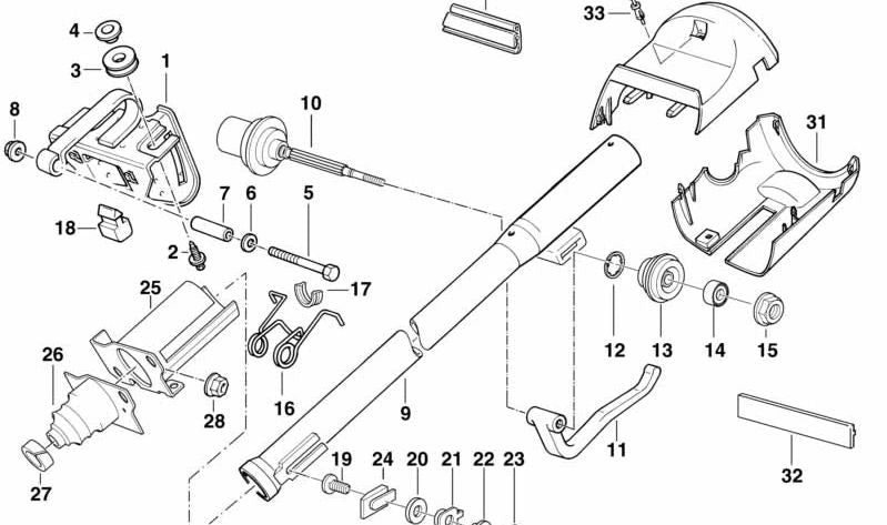 Casquillo de guía OEM 32311093601 para BMW E30, E36, E34, E32, E31... y más. Original BMW.