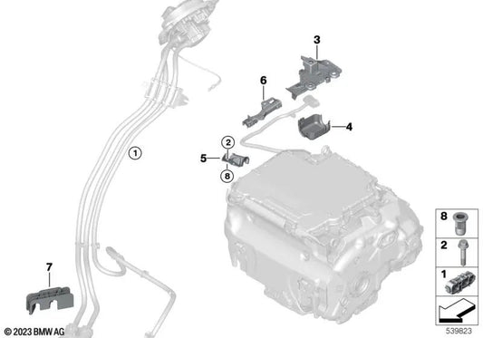 Guida via cavo per BMW G60, G70, I20 (OEM 12525A4A081). BMW originale.