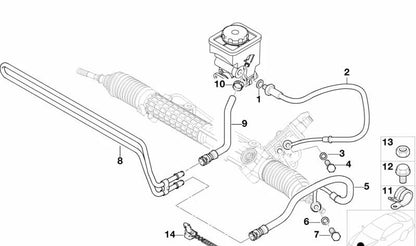 Tornillo hueco con válvula antirretorno OEM 32416781261 para BMW E81, E82, E87, E87N, E88, E46, E90, E90N, E91, E91N, E92, E92N, E93, E93N, E39, E60, E60N, E61, E61N, E63, E63N, E64, E64N, E84, E85, E86, E52 y MINI R50, R52, R53. Original BMW y MINI
