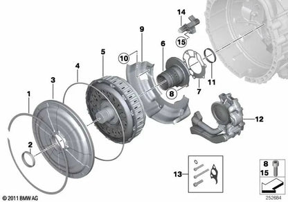 Kit de montagem de unidade de bomba para BMW E82, E88, F87, E90, E92, E93, F80, F82, F83, F10, F06, F12, F13, E89 (OEM 28107842850). BMW original