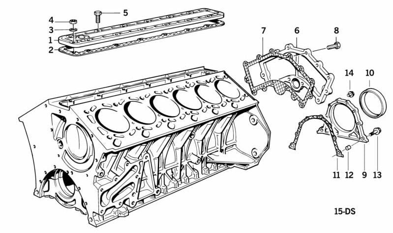 Tapa cierre motor OEM 11141736975 para BMW E32, E38, E31. Pieza original BMW.