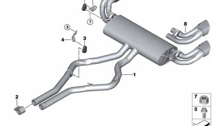 Embellecedor de Tubo de Escape para BMW X5 E70N (OEM 18307562546). Original BMW