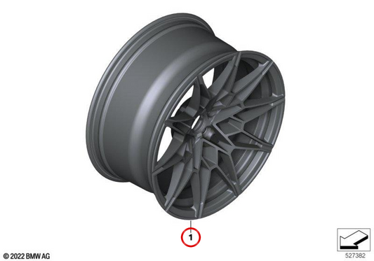 Orbitgrau -Allogblatt OEM 3610788147 für BMW G80, G81, G82. Original BMW.