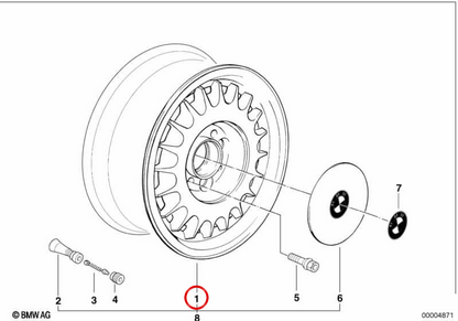 Llanta de aluminio Classic-Styling 2 OEM 36111179761 para BMW E34, E24, E32. Original BMW.