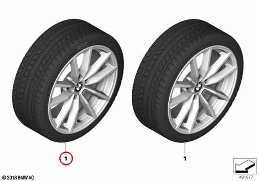 Pneus de inverno completo 36115A27974 para BMW Series 2, Series 3, Series 4 ... e muito mais. BMW original.